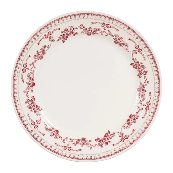 mode Comptoir De Famille Assiette Plate En Faïence Bordeaux D26cm – Faustine 1