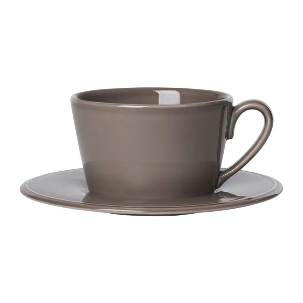 magasins pas chers Côté Table Tasse Avec Sous-tasse En Faïence Poivre – Constance 1