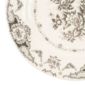 Comptoir De Famille Assiette Plate En Faïence Gris D26cm – Clothilde grande qualité 7