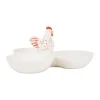 site soldes Comptoir De Famille Plat Aperitif En Porcelaine Blanc Et Rouge – Margotte Blanc Et Rouge 17