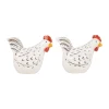 grande qualité Comptoir De Famille Saliere Poivriere En Porcelaine Poule Gris – Margotte 11