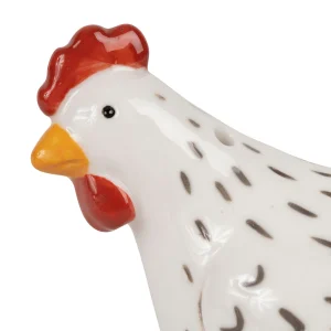 boutiqued pas cher Comptoir De Famille Saliere Poivriere En Porcelaine Poule Gris – Margotte 6