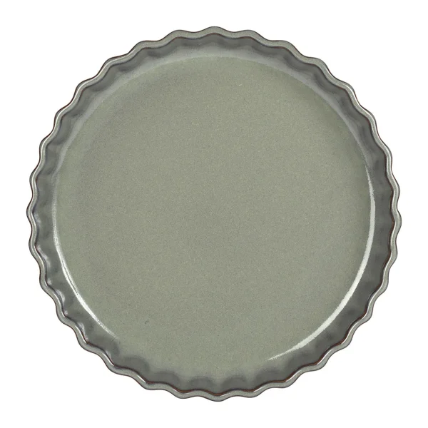 Comptoir De Famille Plat Tarte En Grès Bleu Vert D31cm – Suzanne marque moins cher 1