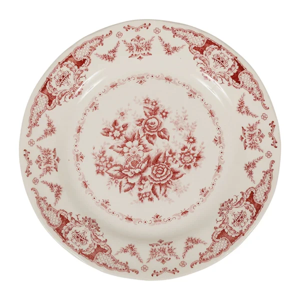 Comptoir De Famille Assiette Plate En Faience Bordeaux D26cm – Clothilde mode pas cher 1