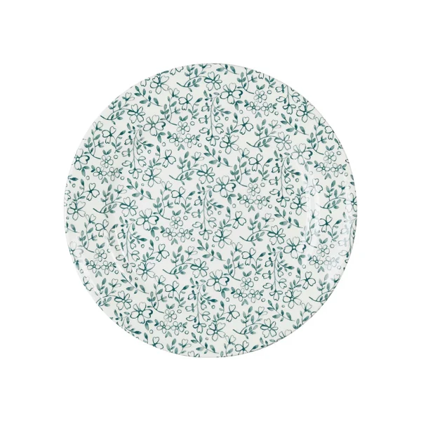 vente à bas prix Comptoir De Famille Assiette Dessert En Faïence Vert D20cm – P’tites Fleurs 1