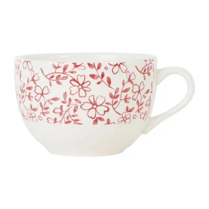 Comptoir De Famille Tasse Et Sous-tasse En Faïence Bordeaux – P’tites Fleurs achat 8