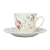 Comptoir De Famille Tasse Et Sous-tasse En Faïence Multicolore – P’tites Fleurs Meilleur Service 11