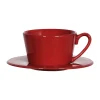 boutique en ligne Côté Table Tasse Et Sous Tasse En Faïence Rouge – Constance 10