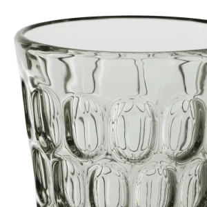 magasins pas chers Côté Table Gobelet Optic Gris En Verre 6