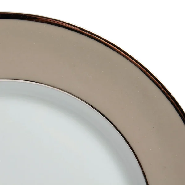 aux meilleurs prix Côté Table Assiette Plate En Porcelaine Perle Et Platine D27cm – Ginger 4