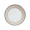 comparez les prix Côté Table Assiette à Dessert En Porcelaine Perle Et Platine D20cm – Ginger 8