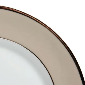 comparez les prix Côté Table Assiette à Dessert En Porcelaine Perle Et Platine D20cm – Ginger 9