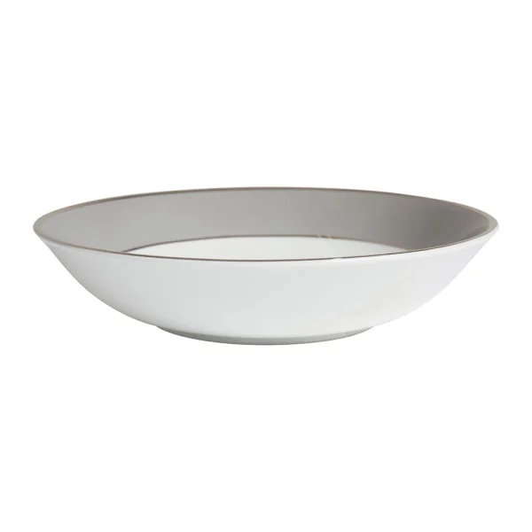 Côté Table Assiette Creuse En Porcelaine Gris Et Platine D23cm – Ginger soldes en ligne 1