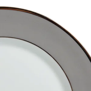 Les achats en ligne Côté Table Assiette à Dessert En Porcelaine Gris Et Platine D20cm – Ginger 9