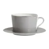 à prix d'occasion Côté Table Tasse Et Sous-tasse En Porcelaine Gris Et Platine – Ginger 10