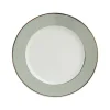 Côté Table Assiette Plate En Porcelaine Vert D’eau Et Platine D27cm – Ginger à prix imbattables 13