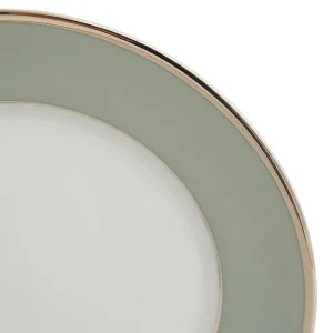 bas prix Côté Table Assiette à Dessert En Porcelaine Vert D’eau Et Platine D20cm -ginger 9