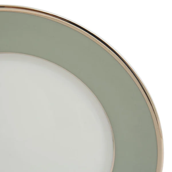 bas prix Côté Table Assiette à Dessert En Porcelaine Vert D’eau Et Platine D20cm -ginger 4