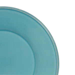 Côté Table Assiette Plate En Faïence Turquoise D28.5cm – Constance fashion pas cher 9