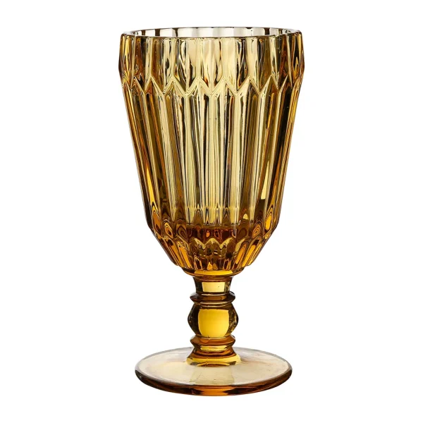 Acheter Maintenant Côté Table Verre à Pied Fleuria Jaune En Verre 1