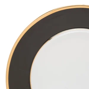 Côté Table Assiette Plate En Porcelaine Noir Et Doré D27cm – Ginger grand choix 10