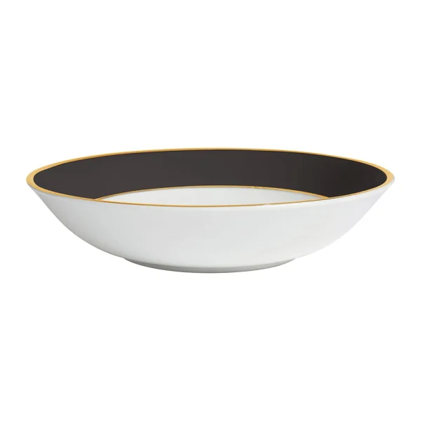 mode tendance Côté Table Assiette Creuse En Porcelaine Noir Et Doré D23cm – Ginger 1