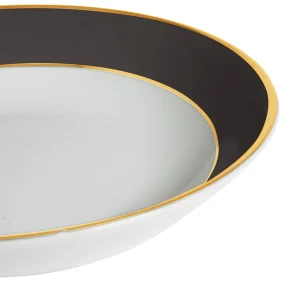 mode tendance Côté Table Assiette Creuse En Porcelaine Noir Et Doré D23cm – Ginger 9