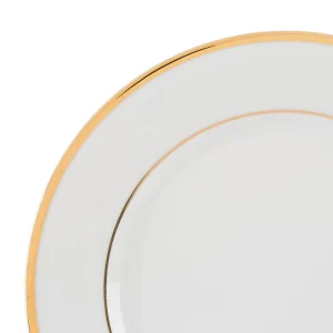 le grand escompte Côté Table Assiette De Présentation En Porcelaine Blanc Et Platine – Ginger 10