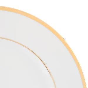 le grand escompte Côté Table Assiette De Présentation En Porcelaine Blanc Et Platine – Ginger 12