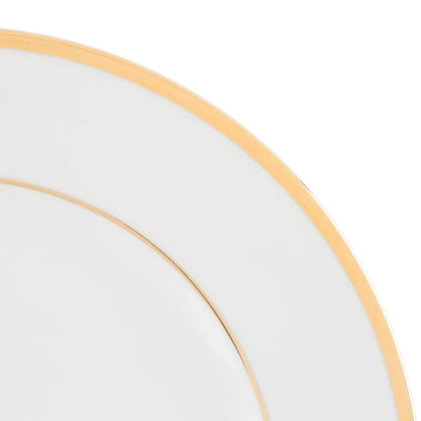 le grand escompte Côté Table Assiette De Présentation En Porcelaine Blanc Et Platine – Ginger 5