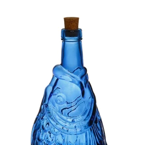 Côté Table Bouteille Poisson Bleu 1.1l En Verre Recyclé en vente 10