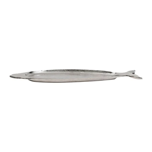 se précipiter pour acheter Côté Table Plat Poisson Ocean Gris Argente 59x17cm En Aluminium Et Nickel 3