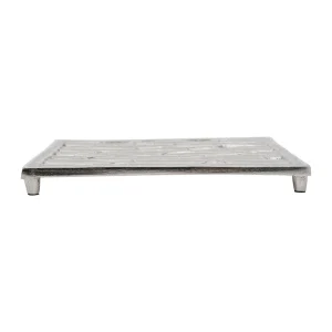 l'unique style Côté Table Dessous De Plat En Aluminium Gris Argent – Ocean 7