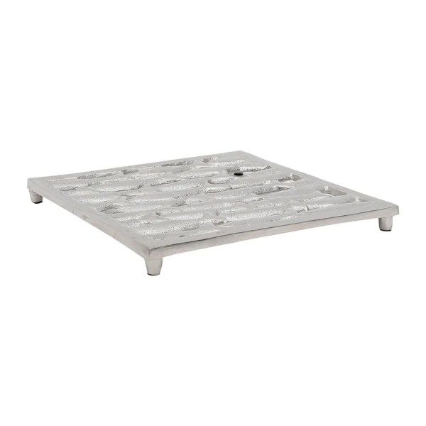 l'unique style Côté Table Dessous De Plat En Aluminium Gris Argent – Ocean 4