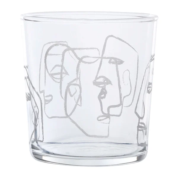 Côté Table Gobelet Visage Bodega Blanc 35.5cl En Verre shopping pas cher 1