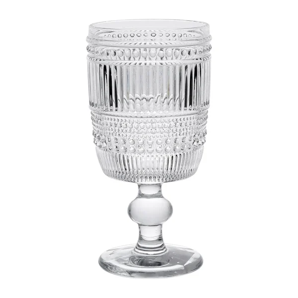 l'unique style Côté Table Verre à Pied En Verre Transparent 30cl – Strie 1