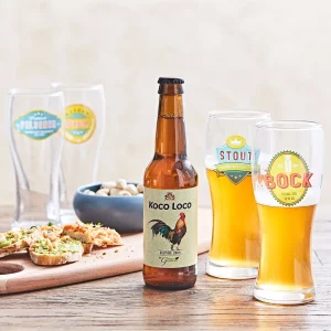 à prix promos Table Passion Coffret De 4 Chopes De Biere 50cl En Verre Transparent 6