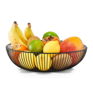 Zeller Corbeille Fruit Metal Noir D28cm à prix très bas 6