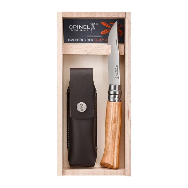 grossiste en ligne Couteau Plumier N°08 Inox Olivier Et Etui Naturel – Opinel 1