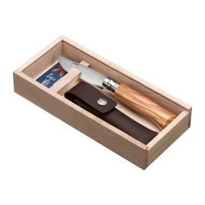 grossiste en ligne Couteau Plumier N°08 Inox Olivier Et Etui Naturel – Opinel 9