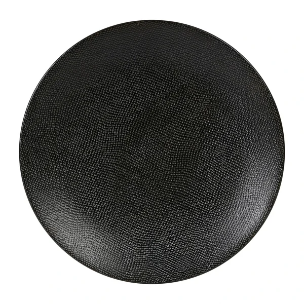 Table Passion Assiette Plate En Grès Noir D27cm – Vesuvio De super promotions disponibles 1