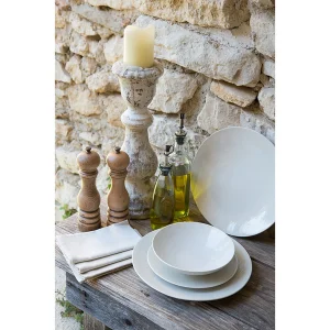 boutique pas cher Table Passion Assiette Calotte En Grès Crème D19cm – Vesuvio 25