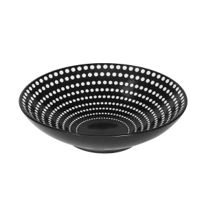 marque moins cher Table Passion Assiette Calotte En Grès Pois Noir D19cm – Galaxy 6