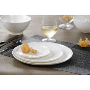 Table Passion Assiette Plate En Porcelaine Blanc D26.5cm – Selena acheter en ligne 6