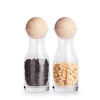 meilleure qualité Zeller Set De 2 Pots à Epices Balle En Bois Et Verre 250ml 11