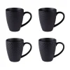 Table Passion Lot De 4 Mugs En Porcelaine Noir Mat mode pas cher 5