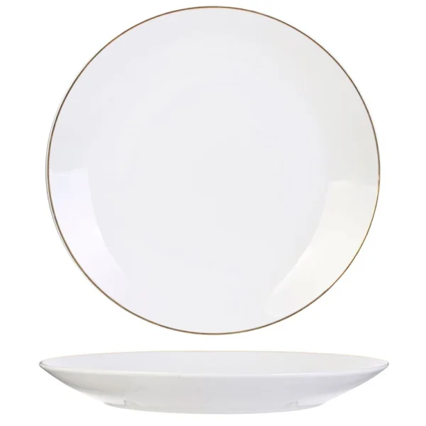 achetez pas cher Home Déco Factory Assiette Plate En Porcelaine Lisere Doré D26cm 7