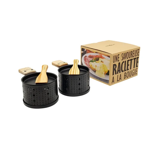 officiel Cookut Appareil à Raclette Noir à La Bougie Pour 2 1