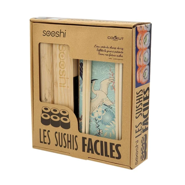 grande qualité Cookut Coffret Sooshi Avec Baguettes Et Livre 1