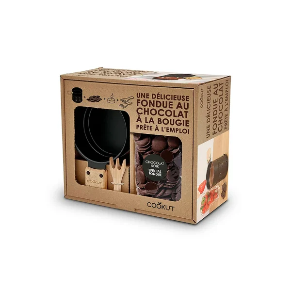 à prix réduits Cookut Coffret Fondue Chocolat Noir 1